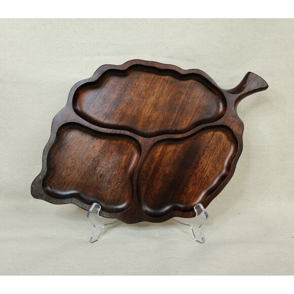 Vintage Cutler International Imperial Kayla Wood Leaf Tray (1950s–1970s) - Picture 2 of 11